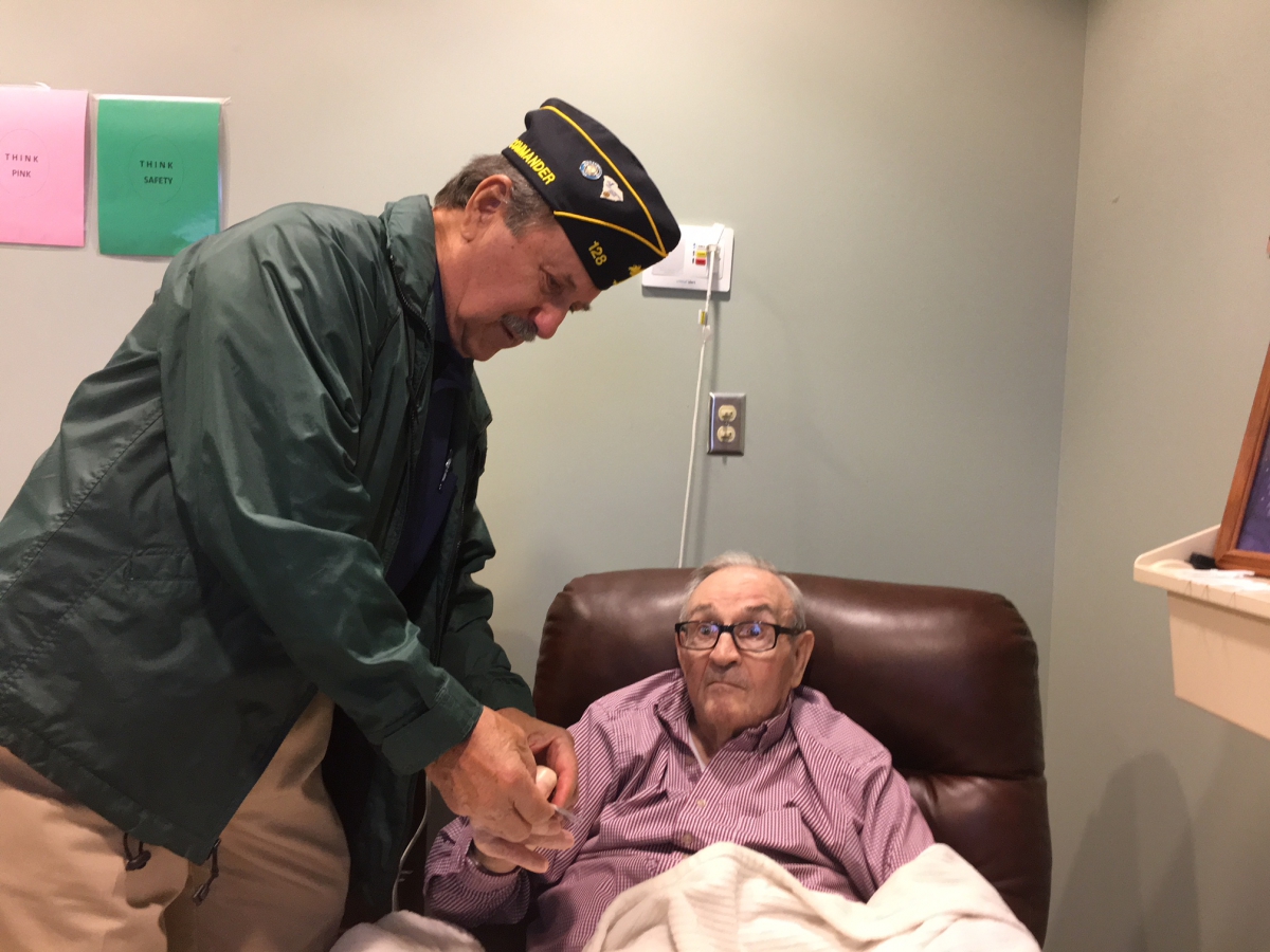 Post 128 Officers visit the Veterans Victory House The American